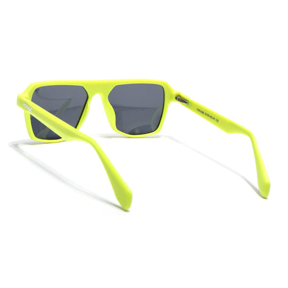 Prizm | Neon Yellow Wayfarer Polarized Sunglasses | Black Lens - PMG7281