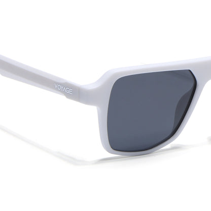 Prizm | White Wayfarer Polarized Sunglasses | Black Lens - PMG7282
