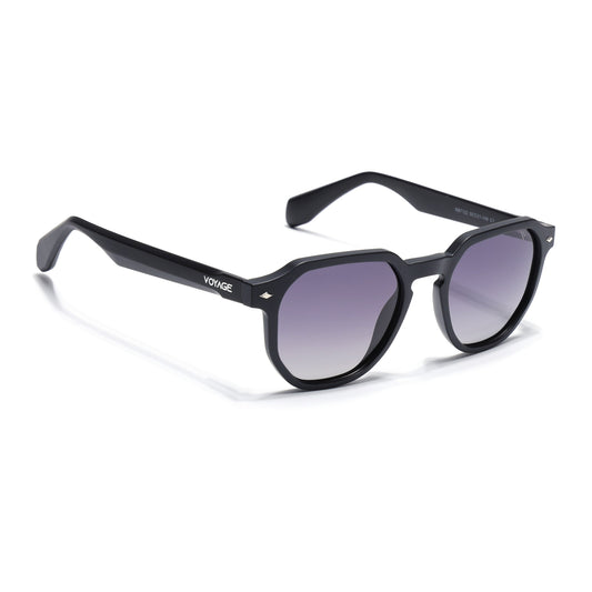 Prizm | Black Hexagonal Polarized Sunglasses | Black & Clear Lens - PMG7264