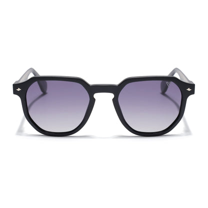 Prizm | Black Hexagonal Polarized Sunglasses | Black & Clear Lens - PMG7264