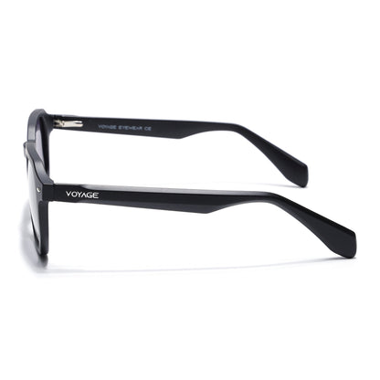 Prizm | Black Hexagonal Polarized Sunglasses | Black & Clear Lens - PMG7264