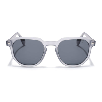 Prizm | Dark Grey Hexagonal Polarized Sunglasses | Black Lens - PMG7265