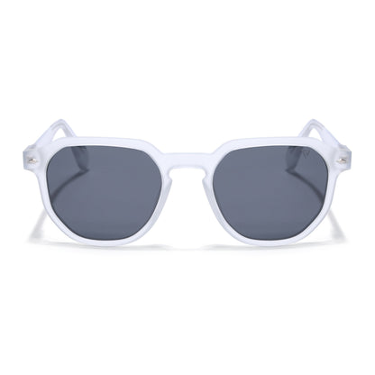 Prizm | Transparent Hexagonal Polarized Sunglasses | Black Lens - PMG7266