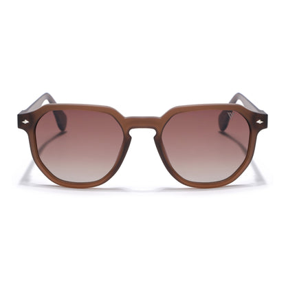 Prizm | Brown Hexagonal Polarized Sunglasses | Brown & Clear Lens - PMG7271