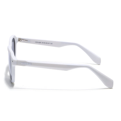 Prizm | White Hexagonal Polarized Sunglasses | Black Lens - PMG7272