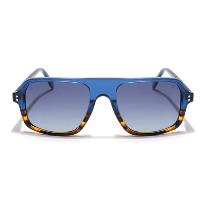 Voyage Select Square Sunglasses (Grey Lens | Shine Blue & Demi Brown Frame - SLPMG5985)