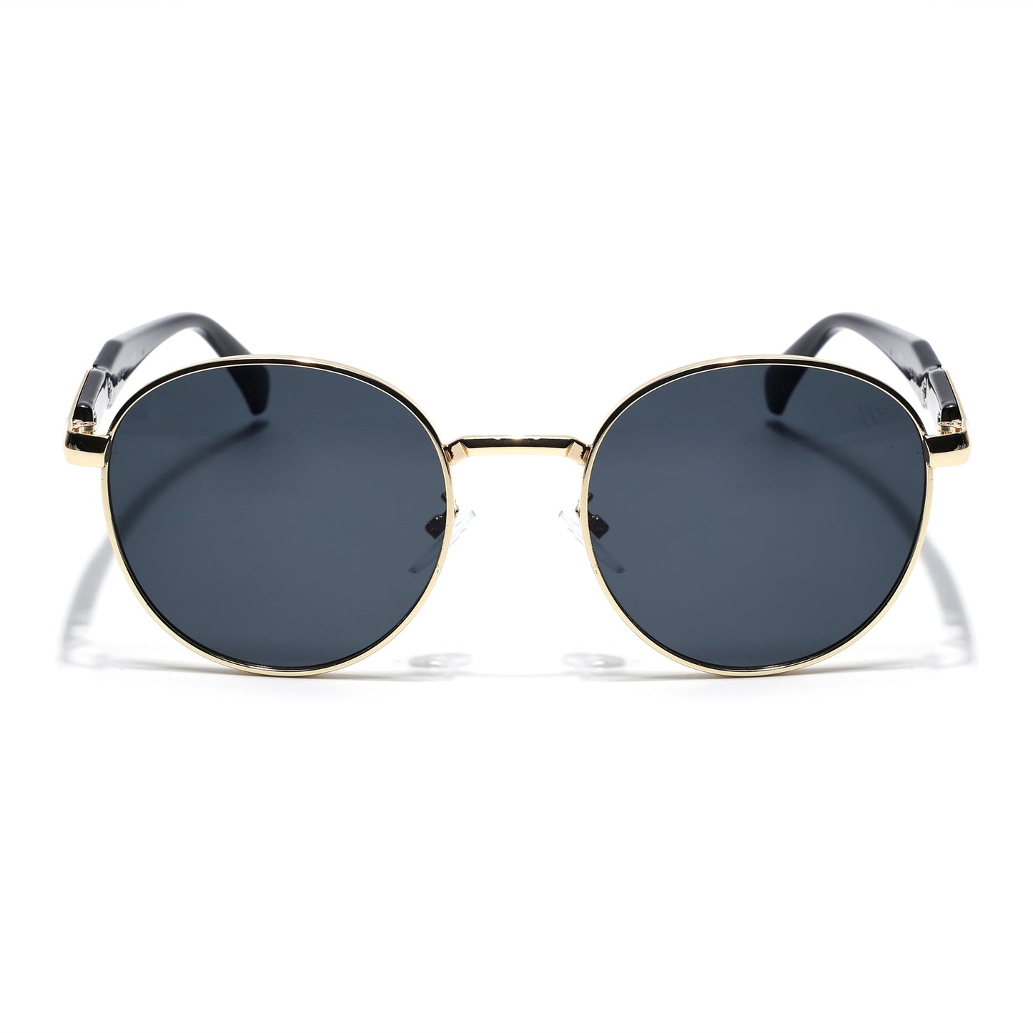 Round Sunglasses for Men & Women (Grey Lens | Golden Frame - MG7143)