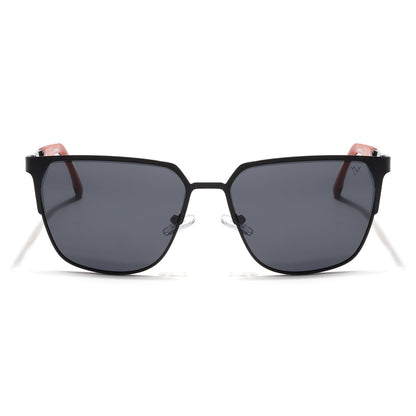 Black Polarized Square Sunglasses - PMG4282