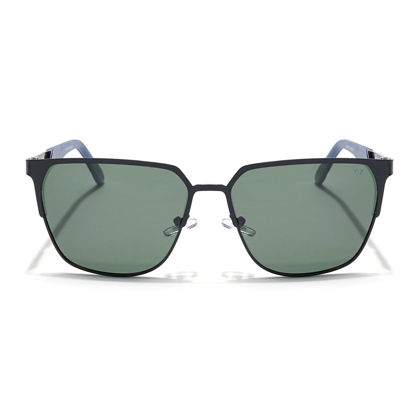 Square Polarized Sunglasses (Green Lens | Black Frame - PMG5609)