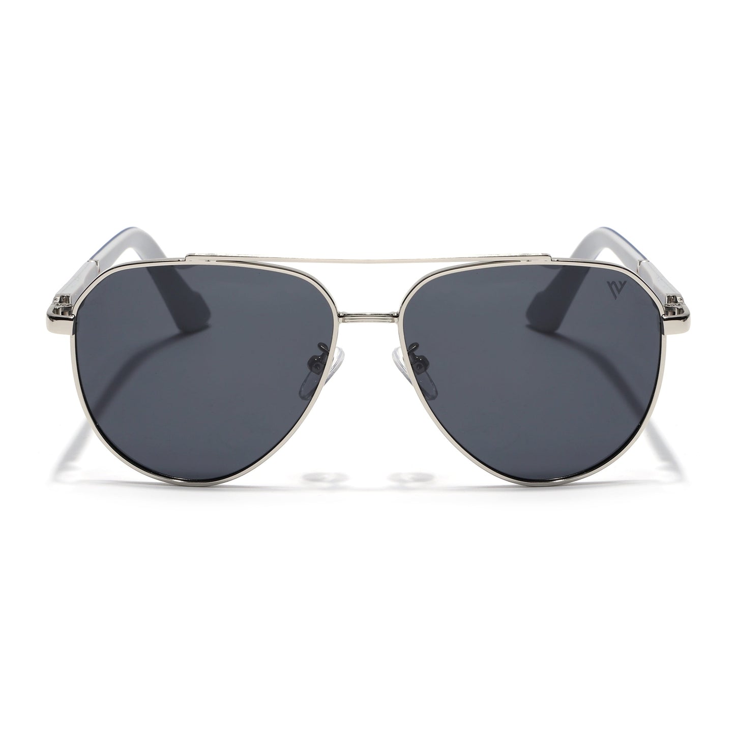 Aviator Polarized Sunglasses for Men & Women (Grey Lens | Silver Frame - PMG7246)