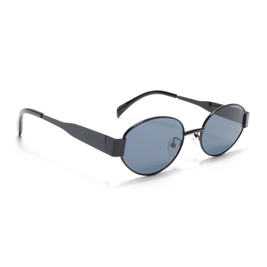Sierra | Black Oval Sunglasses | Grey Lens - MG7038