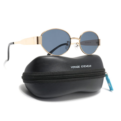 Sierra | Golden Oval Sunglasses | Grey Lens - MG7040