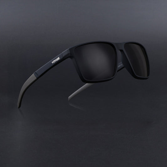 Wayfarer Polarized Sunglasses| Black Lens | Navy Blue Frame - PMG6751