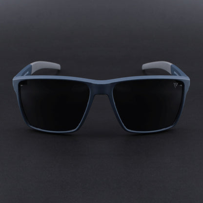 Wayfarer Polarized Sunglasses| Black Lens | Navy Blue Frame - PMG6751