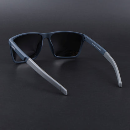 Wayfarer Polarized Sunglasses| Black Lens | Navy Blue Frame - PMG6751