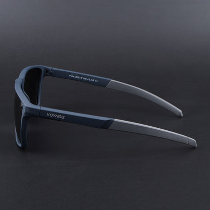Wayfarer Polarized Sunglasses| Black Lens | Navy Blue Frame - PMG6751