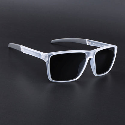 Wayfarer Polarized Sunglasses | Black Lens | Transparent Frame - PMG6752