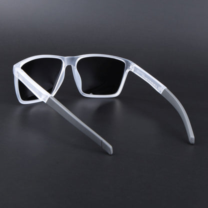 Wayfarer Polarized Sunglasses | Black Lens | Transparent Frame - PMG6752