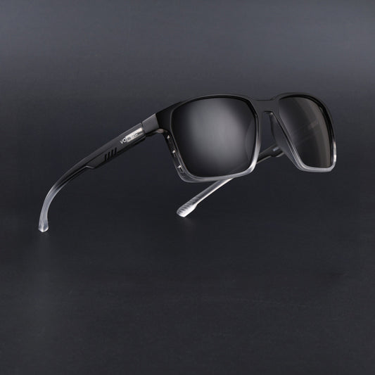 Wayfarer Polarized Sunglasses | Black Lens | Black & White Frame - PMG6761