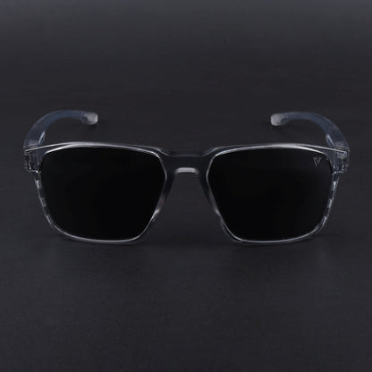 Wayfarer Polarized Sunglasses | Black Lens | Grey Frame - PMG6762