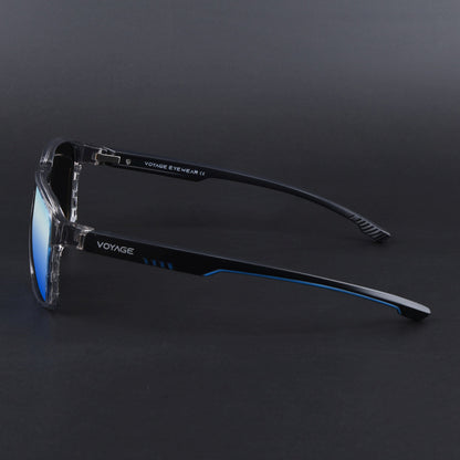 Wayfarer Polarized Sunglasses | Blue Lens | Grey Frame - PMG6763
