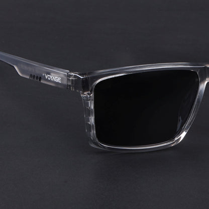 Wayfarer Polarized Sunglasses | Black Lens | Grey Frame - PMG6767