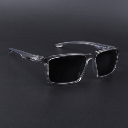 Wayfarer Polarized Sunglasses | Black Lens | Grey Frame - PMG6767