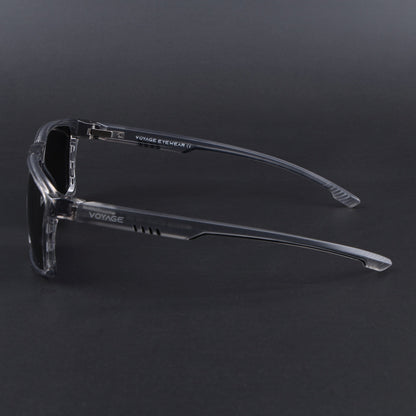 Wayfarer Polarized Sunglasses | Black Lens | Grey Frame - PMG6767