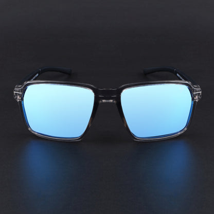 Wayfarer Polarized Sunglasses | Blue Lens | Grey Frame - PMG6774