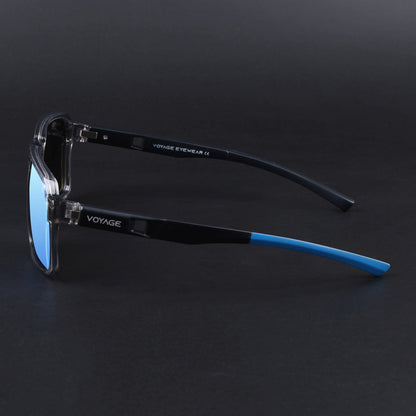 Wayfarer Polarized Sunglasses | Blue Lens | Grey Frame - PMG6774