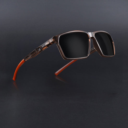 Wayfarer Polarized Sunglasses | Black Lens | Brown Frame - PMG6781