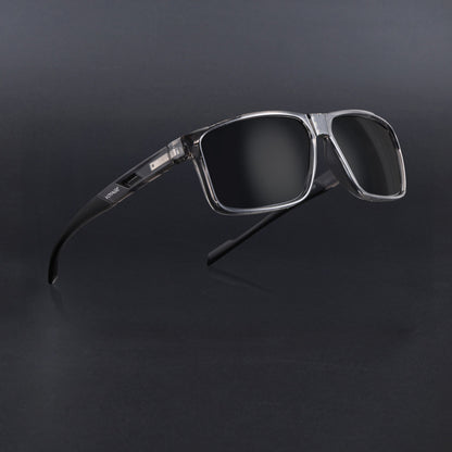 Wayfarer Polarized Sunglasses | Black Lens | Grey Frame - PMG6784