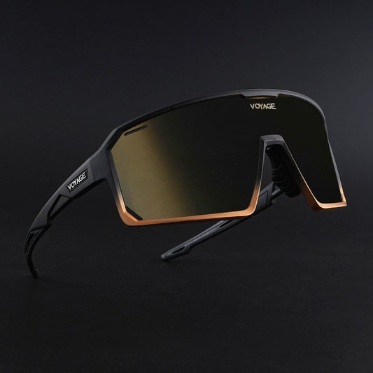 Voyage Select Drift Sunglasses (Golden Lens | Black & Brown Frame - SLMG6262)