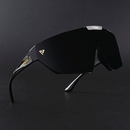 Falcon | Black Wrap Around Polarized Sunglasses | PMG5858