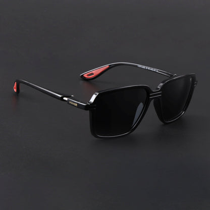 Hydra | Shine Black Polarized Square Sunglasses | PMG6653