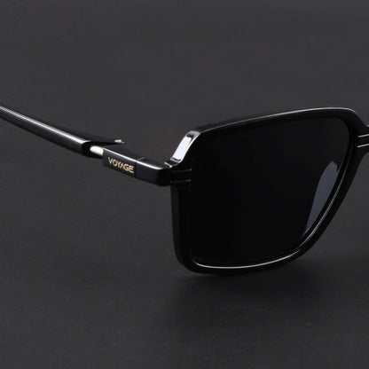 Hydra | Shine Black Polarized Square Sunglasses | PMG6653