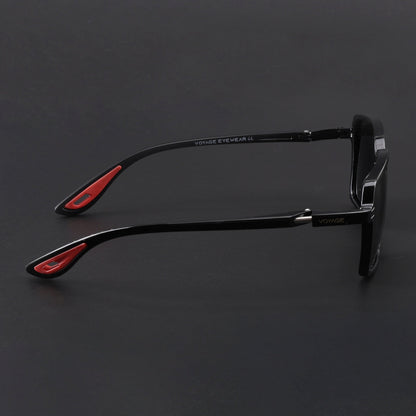 Hydra | Shine Black Polarized Square Sunglasses | PMG6653