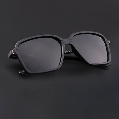 Hydra | Matt Black Polarized Square Sunglasses | PMG6654