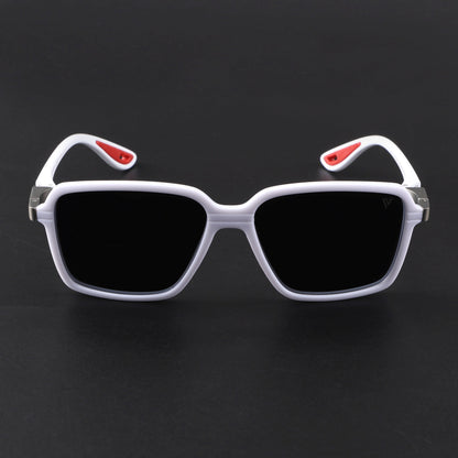 Hydra | White Polarized Square Sunglasses | PMG6656