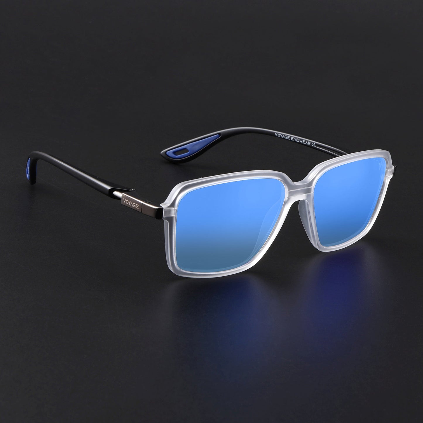 Hydra | Aqua Blue Reflector Polarized Square Sunglasses |  PMG6659