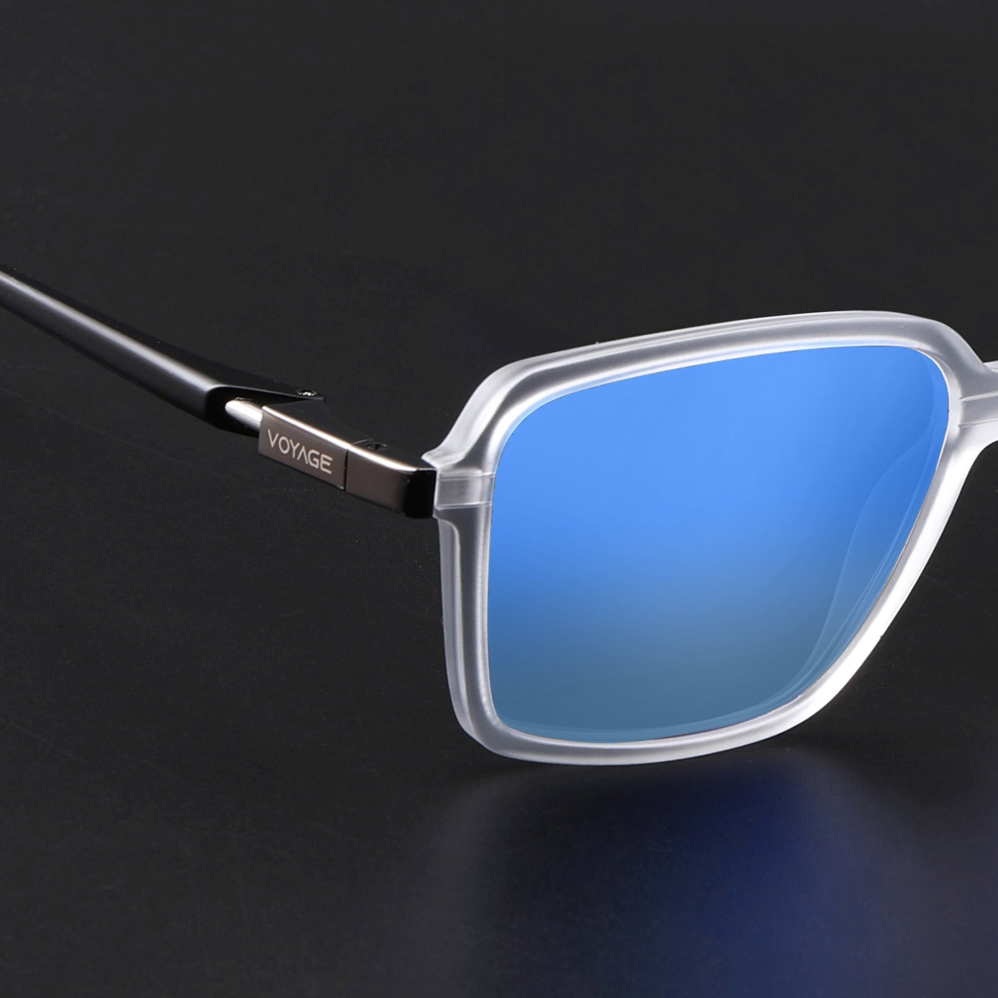 Hydra | Aqua Blue Reflector Polarized Square Sunglasses |  PMG6659