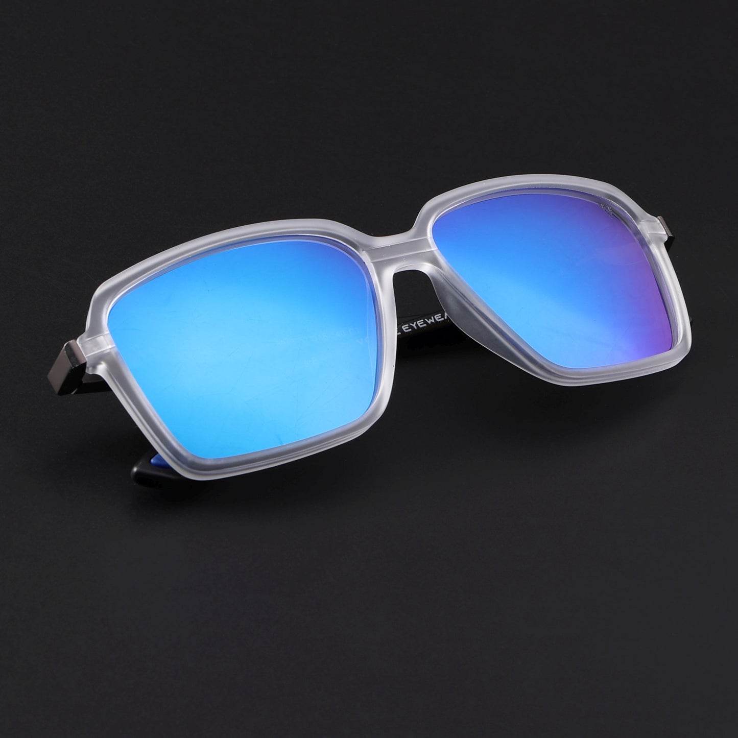 Hydra | Aqua Blue Reflector Polarized Square Sunglasses |  PMG6659