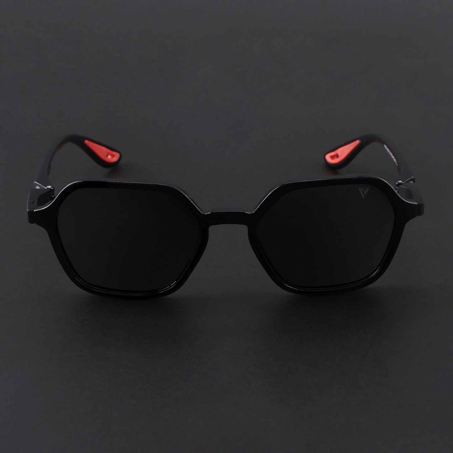 EdgeX | Shine Black Polarized Hexagon Sunglasses | PMG6639