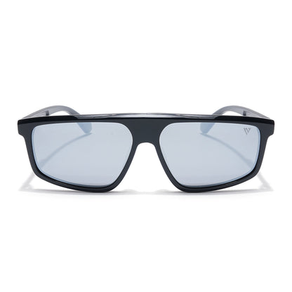 Voyage Select Rectangle Sunglasses (Grey Lens | Black Frame - SLPMG6200)