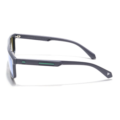 Voyage Select Rectangle Sunglasses (Green Lens | Grey Frame - SLPMG6201)