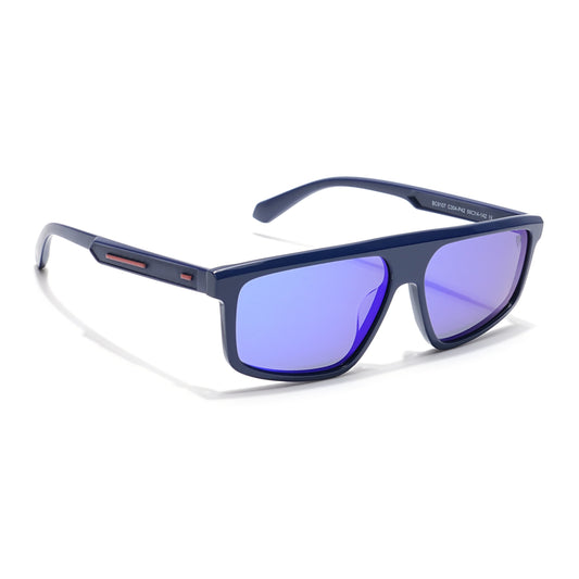 Voyage Select Rectangle Sunglasses (Blue Lens | Blue Frame - SLPMG6202)