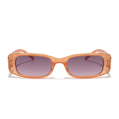 Rectangle Sunglasses (Brown Lens | Light Brown Frame - MG5807)