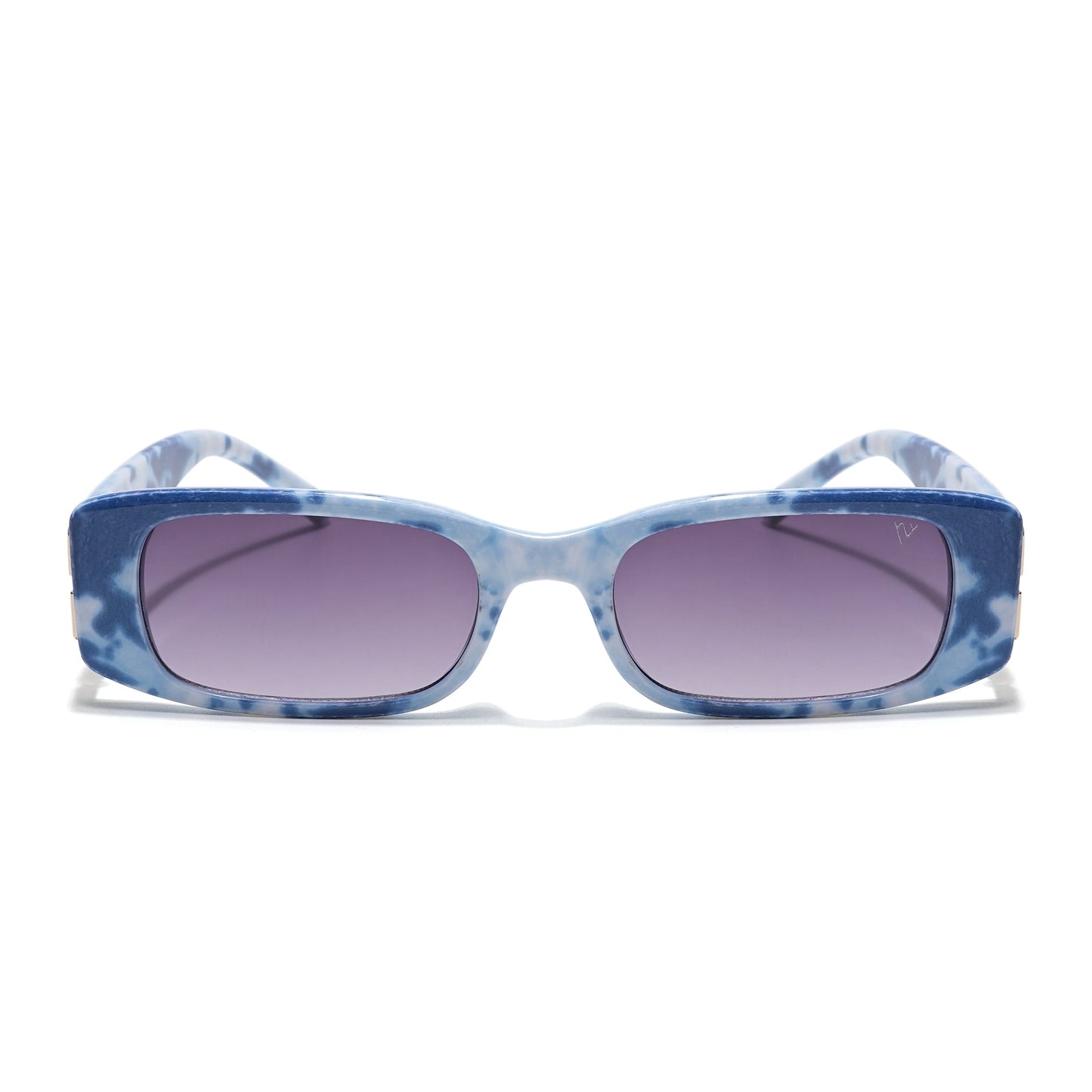 Rectangle Sunglasses (Grey Lens | Blue & White Frame - MG5809)
