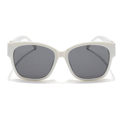 Over Size Sunglasses (Black Lens | Off White Frame - MG5815)