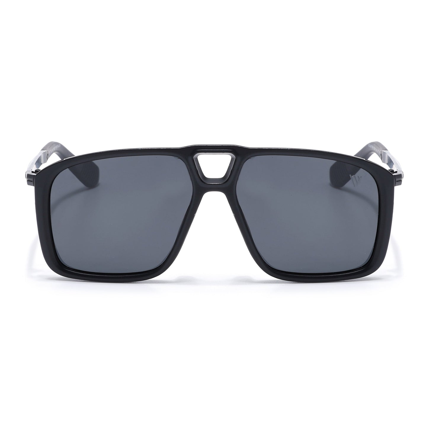 Rebel |  Matt Black Wayfarer Polarized Sunglasses | Black Lens - PMG6629
